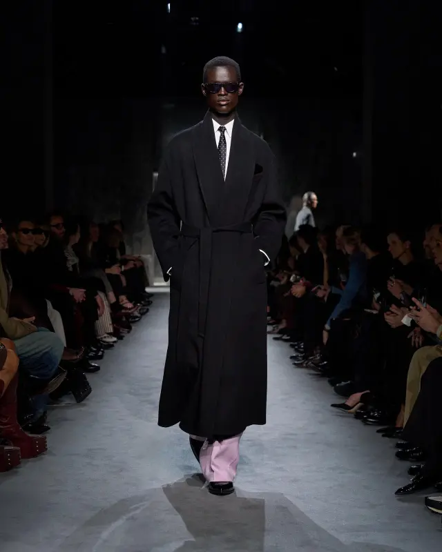 DOUBLE SPLITTABLE WOOL CASHMERE SHAWL COAT BLACK online